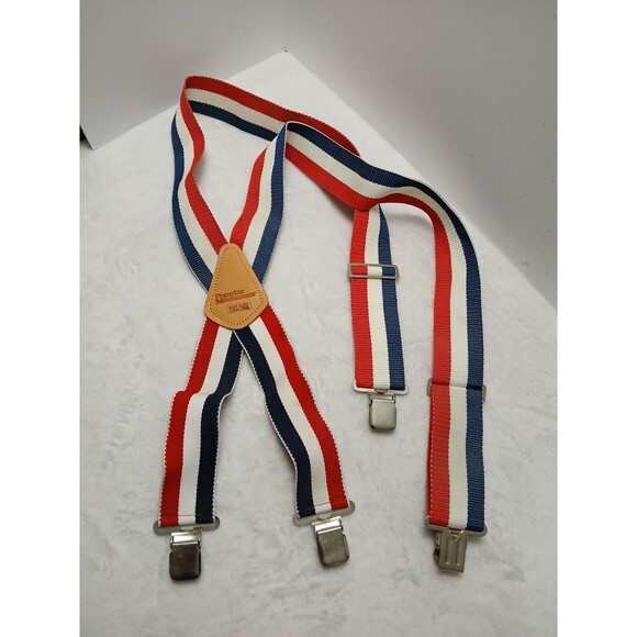 Popular Mechanics Red White and Blue Suspenders Patriotic Adjustable USA - Picture 1 of 6